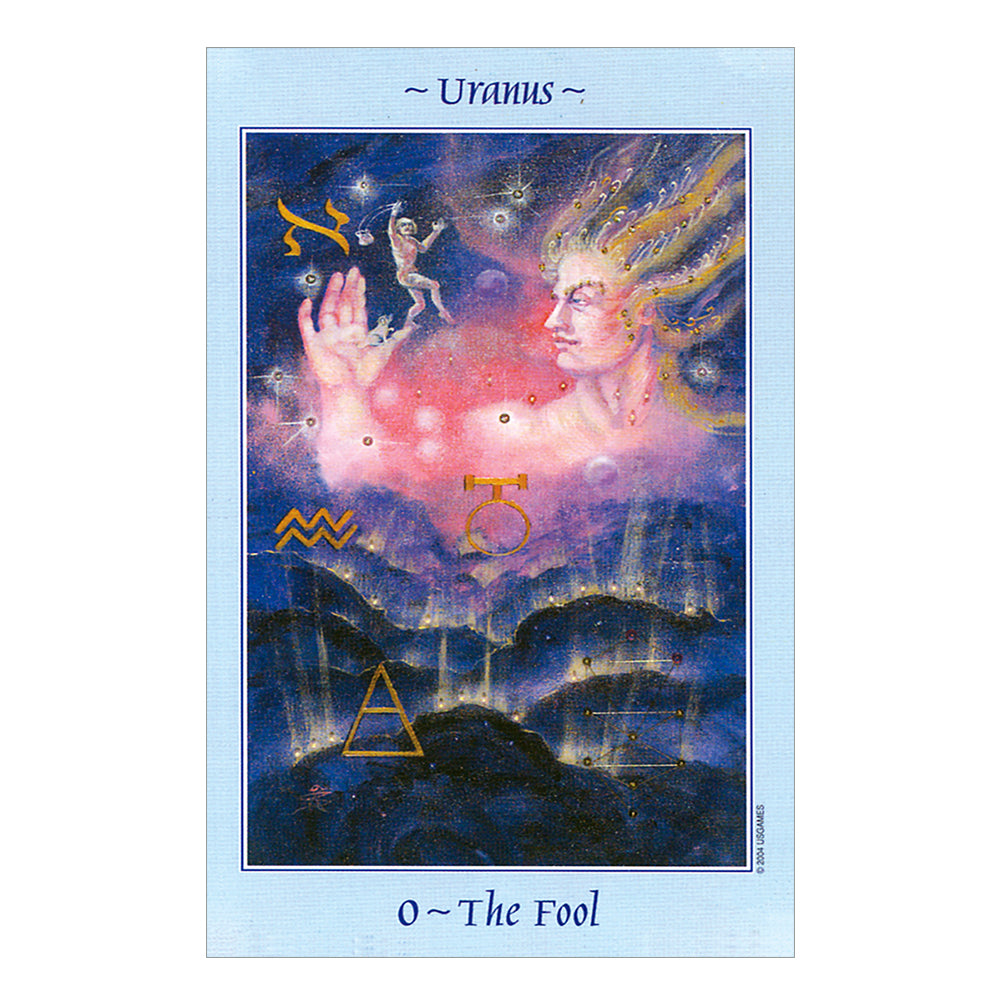 Card featuring 'Uranus' with astrological symbols and a celestial design.