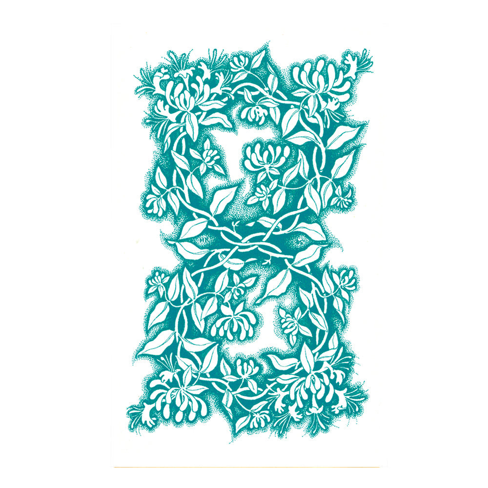 Floral letter '8' on a white background