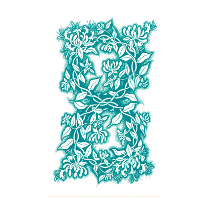Floral letter '8' on a white background