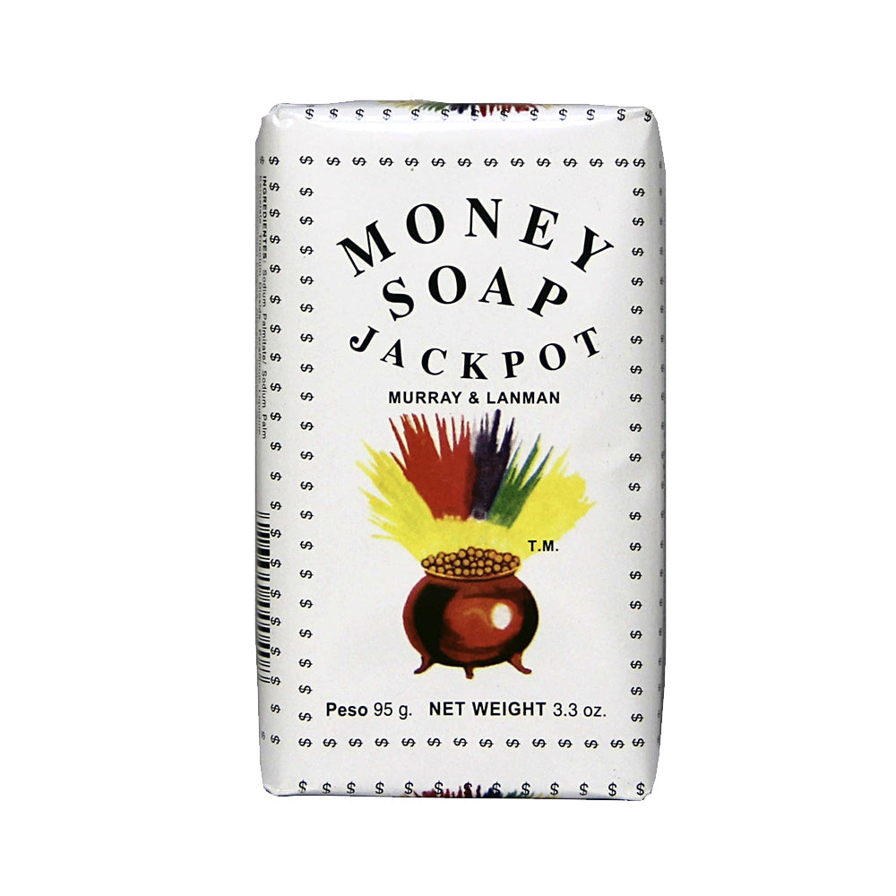 Money Soap Jackpot packaging with colorful design on a white background